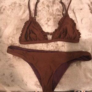 Beach riot bronze shimmery bikini